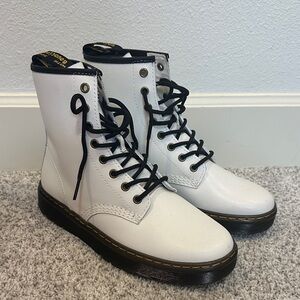 White Leather Doc Marten Boots NWOB